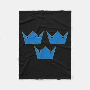 Three Crowns TRE KRONOR Sweden Symbol Swedish Fleece Blanket
