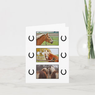 Three Custom Horses Thank You Card