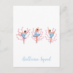 Three Cute Ballerinas  Postcard