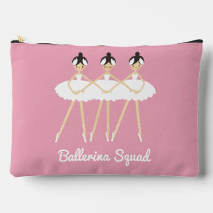 Three Cute Ballerinas , White Dresses Accessory Pouch