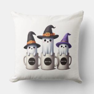 Three cute boo-jee ghosts for Halloween Pillow