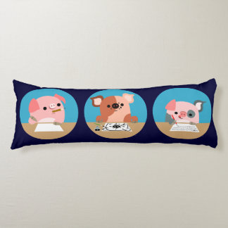 Three Cute Cartoon Piglets Body Pillow