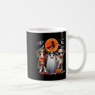 Three Cute Cows Cosplay Pirate Boo Mummy Halloween Coffee Mug