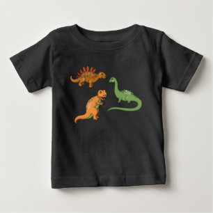 Three Cute Dinosaurs Baby T-Shirt