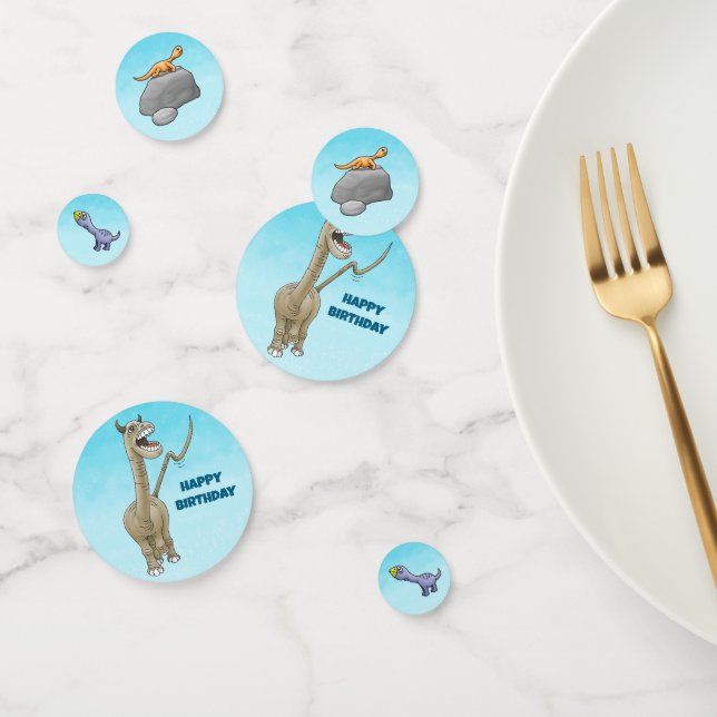 Three Cute Dinosaurs Confetti (Group)