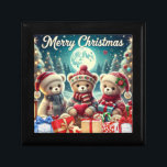Three Cute Teddy Bears Merry Christmas  Gift Box<br><div class="desc">Make your holiday gifting special with our "Three Cute Teddy Bears Merry Christmas" gift box! Adorned with charming teddy bears in festive outfits,  this beautiful box is perfect for presenting your thoughtful gifts this Christmas.</div>