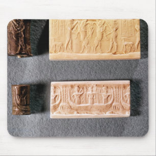 Three cylinder seals with impressions, mouse pad