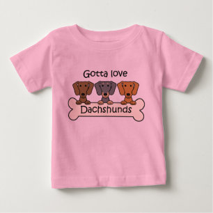 Three Dachshunds Baby T-Shirt