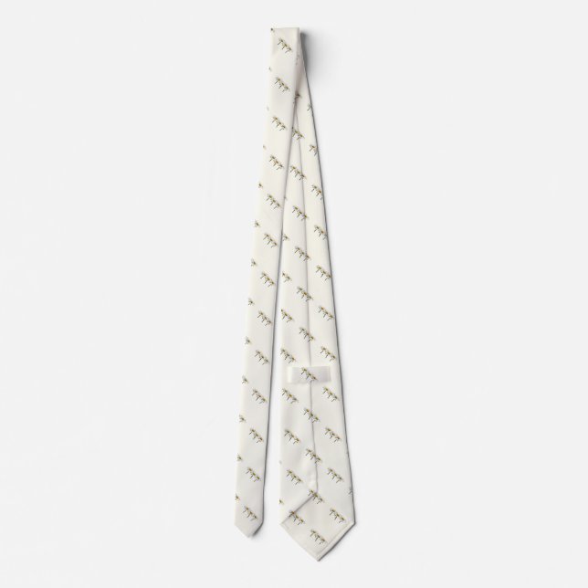 Three Daisies In a Row Tie (Back)