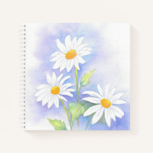'Three Daisies' Watercolor Notebook