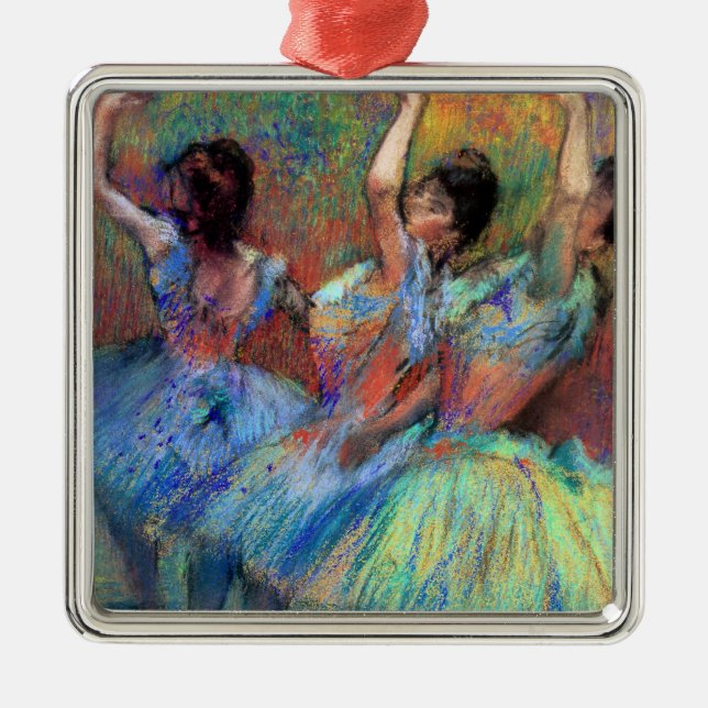 Three Dancers by Degas Metal Ornament (Front)