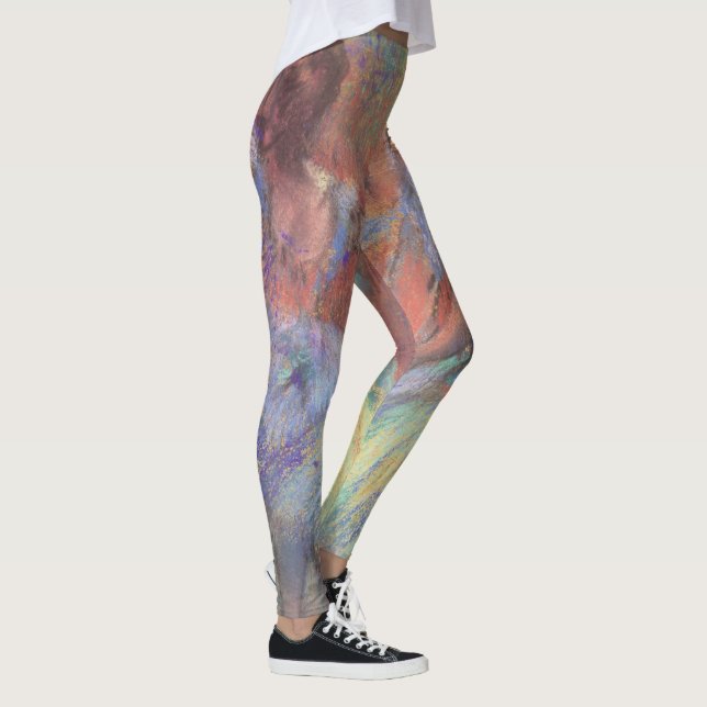 Three Dancers by Edgar Degas, Vintage Ballet Art Leggings (Right)