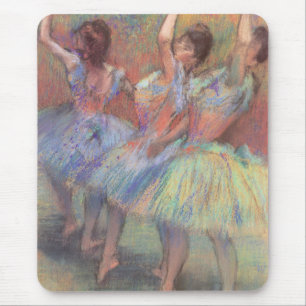 Three Dancers by Edgar Degas, Vintage Ballet Art Mouse Pad