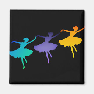 Three Dancers on Black Magnet