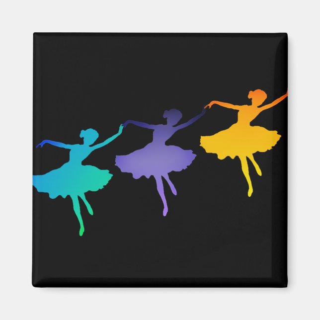 Three Dancers on Black Magnet (Front)