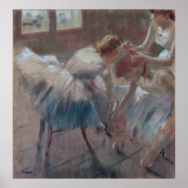 Three Dancers Preparing for Class - Edgar Degas Poster (Front)