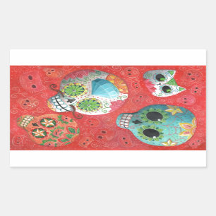Three Day of The Dead Skulls Sticker