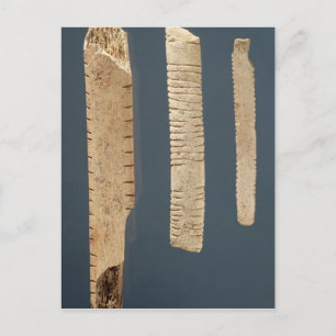 Three decorated bones postcard