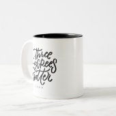 Three Degrees Hotter Two-Tone Coffee Mug (Front Left)