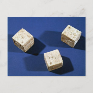 Three dice, from the acropolis at Osteria Postcard