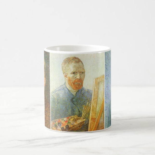 Three different Self Portraits by Vincent van Gogh Coffee Mug (Center)