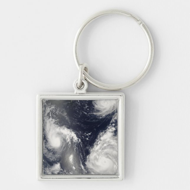 Three different typhoons keychain (Front)