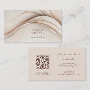Three Dimensional Beige Abstract Business Card