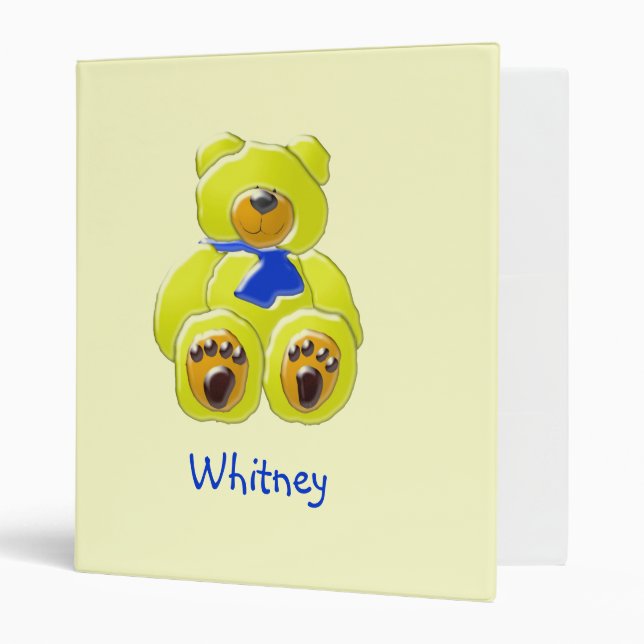 Three-Dimensional Cartoon Bear Binder (Front/Inside)