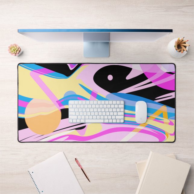 Three Dimensional Geometric Abstract Painting Desk Mat (Office 1)