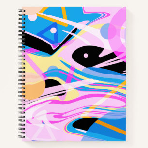 Three Dimensional Geometric Abstract Painting Notebook