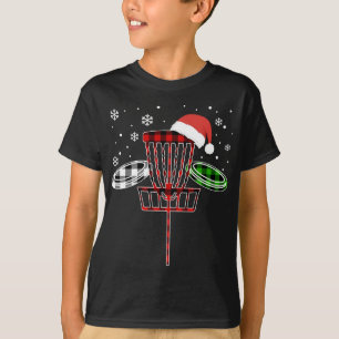 Three Disc Golf Buffalo Plaid Christmas Pajama Ugl T-Shirt