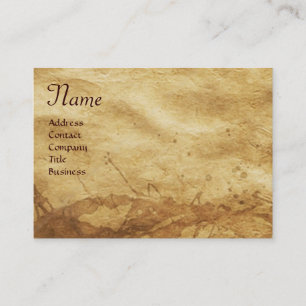 THREE DOGGIES WITH ROSES, Parchment,Monogram Business Card