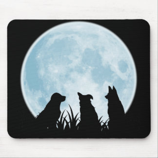 Three Dogs at Night Mouse Pad