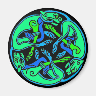 Three Dogs Celtic Knot Magnet