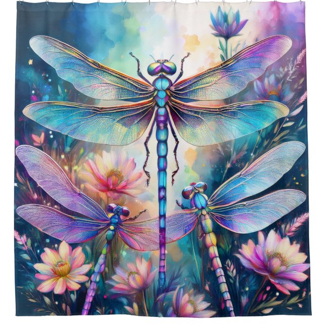 Three Dragonflies in Watercolor (Front)