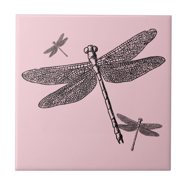 Three Dragonflies Tile (Front)