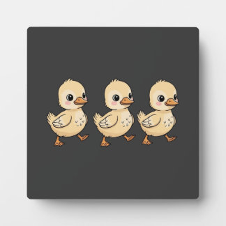 Three Ducklings Walking in a Row – Cute Plaque