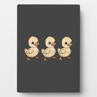 Three Ducklings Walking in a Row – Cute Plaque