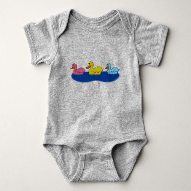 Three Ducks Baby Bodysuit (Front)