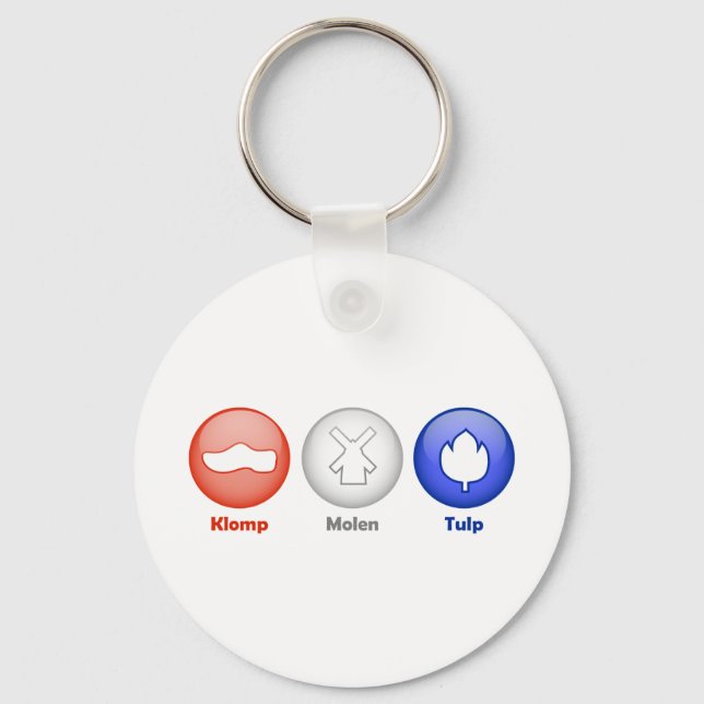 Three Dutch Icons Keychain (Front)