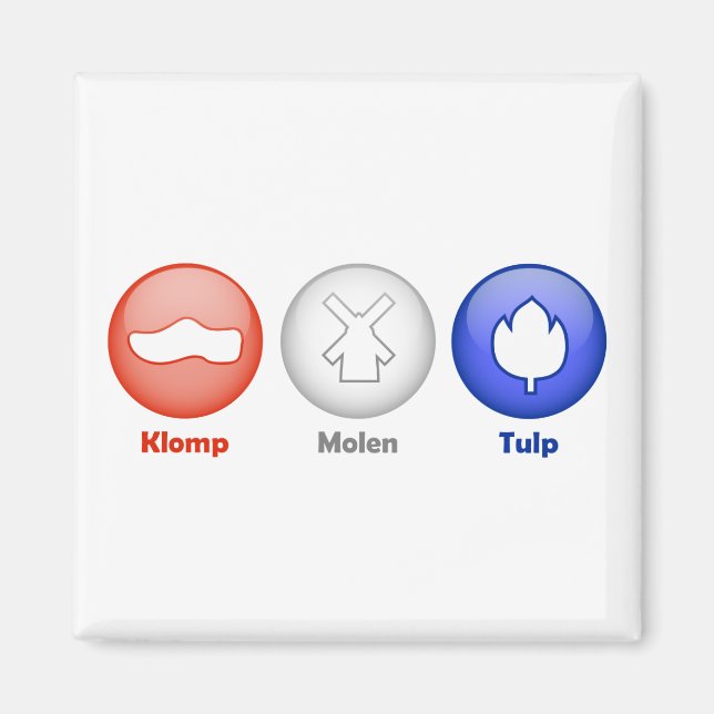 Three Dutch Icons Magnet (Front)