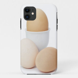 Three eggs isolated on a white background Case-Mate iPhone case