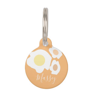 Three Eggs Pattern Name Pet Tag