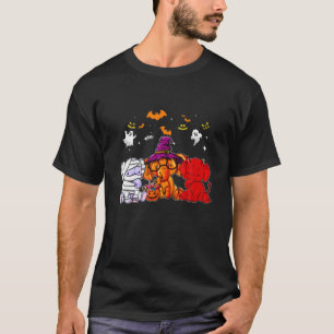 Three Elephant Pumpkin Witch Devil Funny Halloween T-Shirt