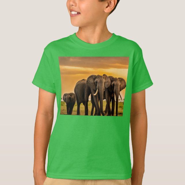 Three Elephants Against Ivory Exploitation | T-Shirt (Front)