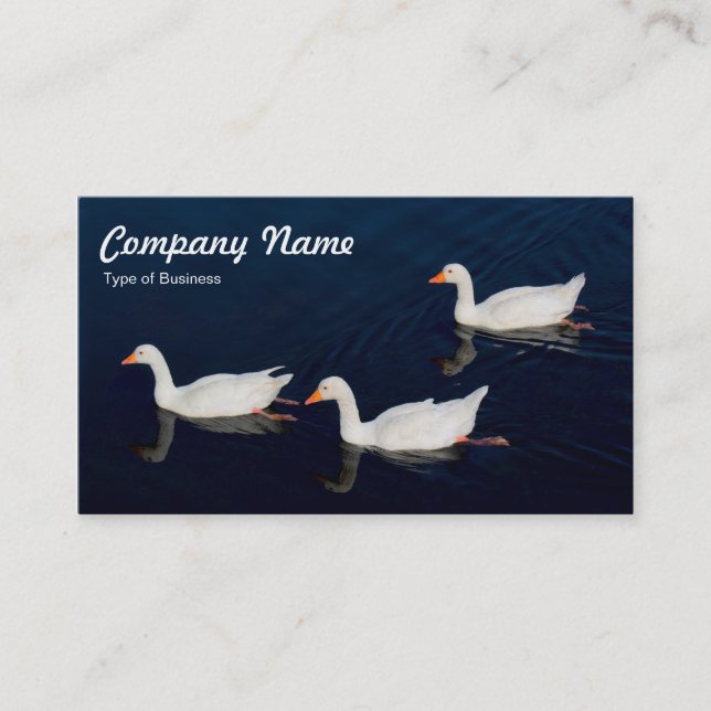 Three Emden Geese Business Card (Front)