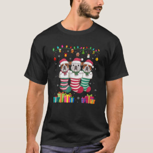 Three English Bulldog in Sock Funny Boys Girls Kid T-Shirt