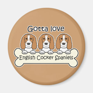 Three English Cocker Spaniels Magnet