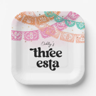 Three-esta Birthday Party Plates