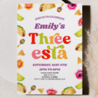 Three Esta Fiesta Taco 3rd Third Birthday Party